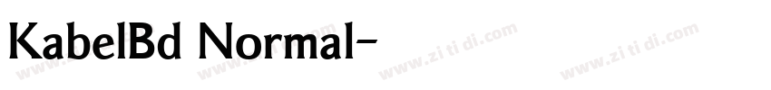 KabelBd Normal字体转换